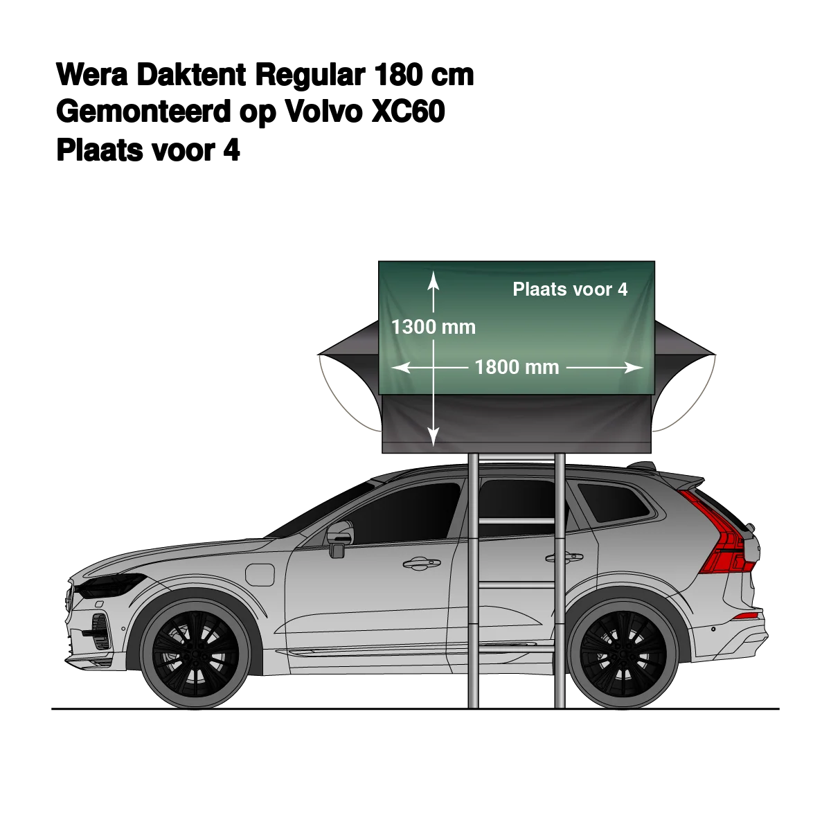 Wera daktent Regular 180 cm