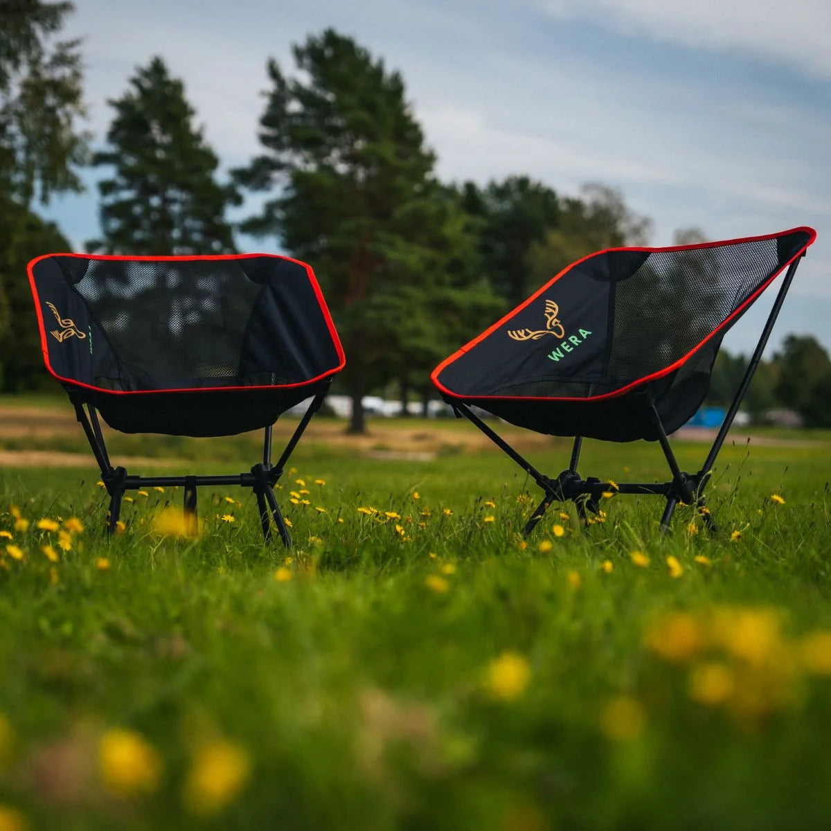 Wera camping chair with low backrest